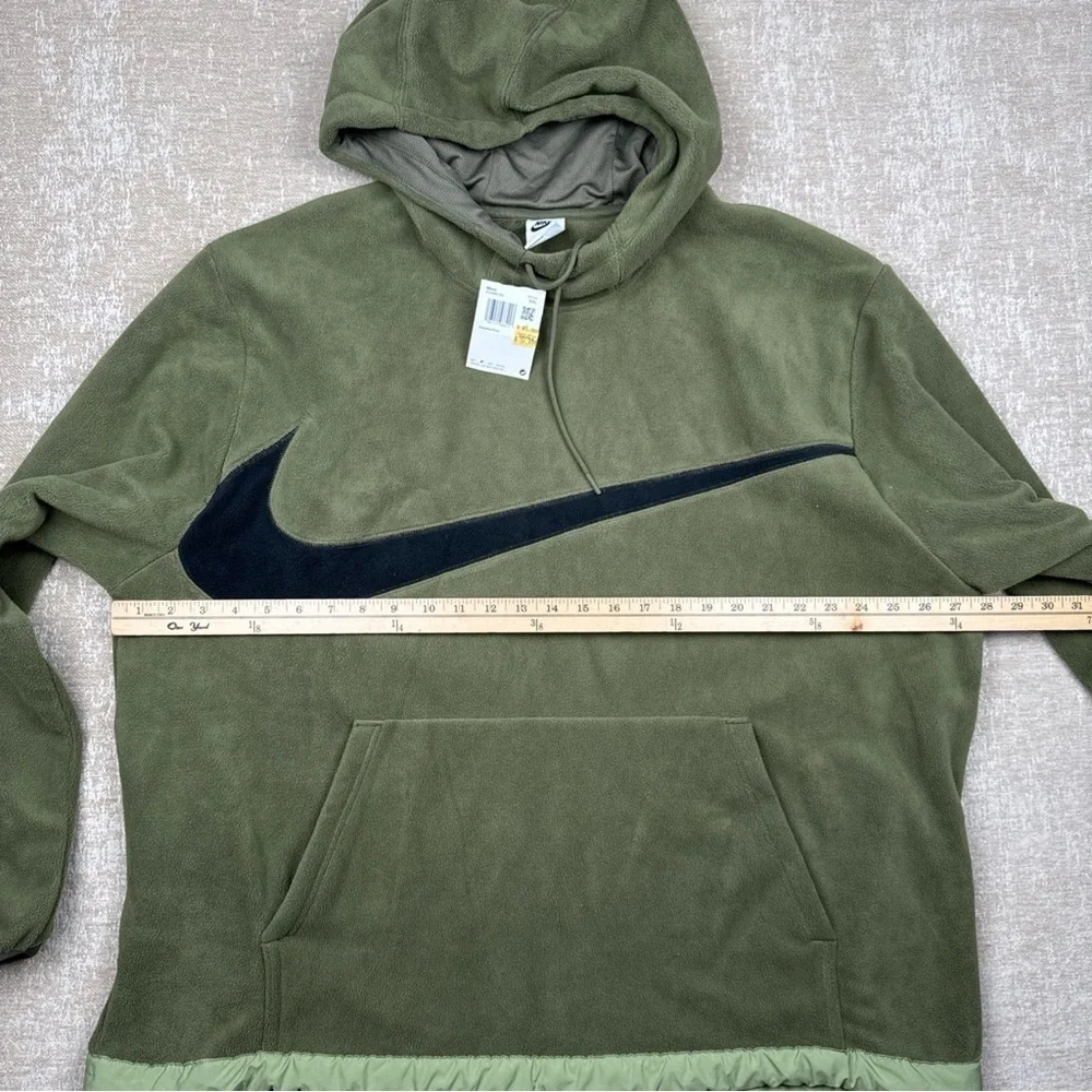 Nike Olive Green Hoodie with Black Swoosh